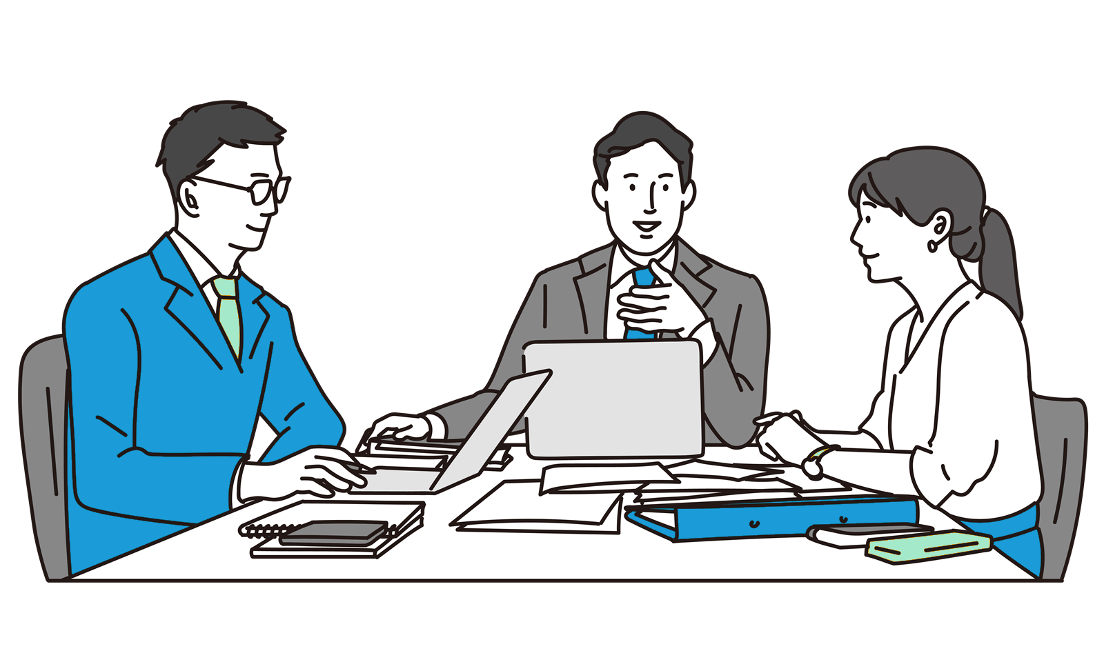 協力しあう社員たちのイメージ